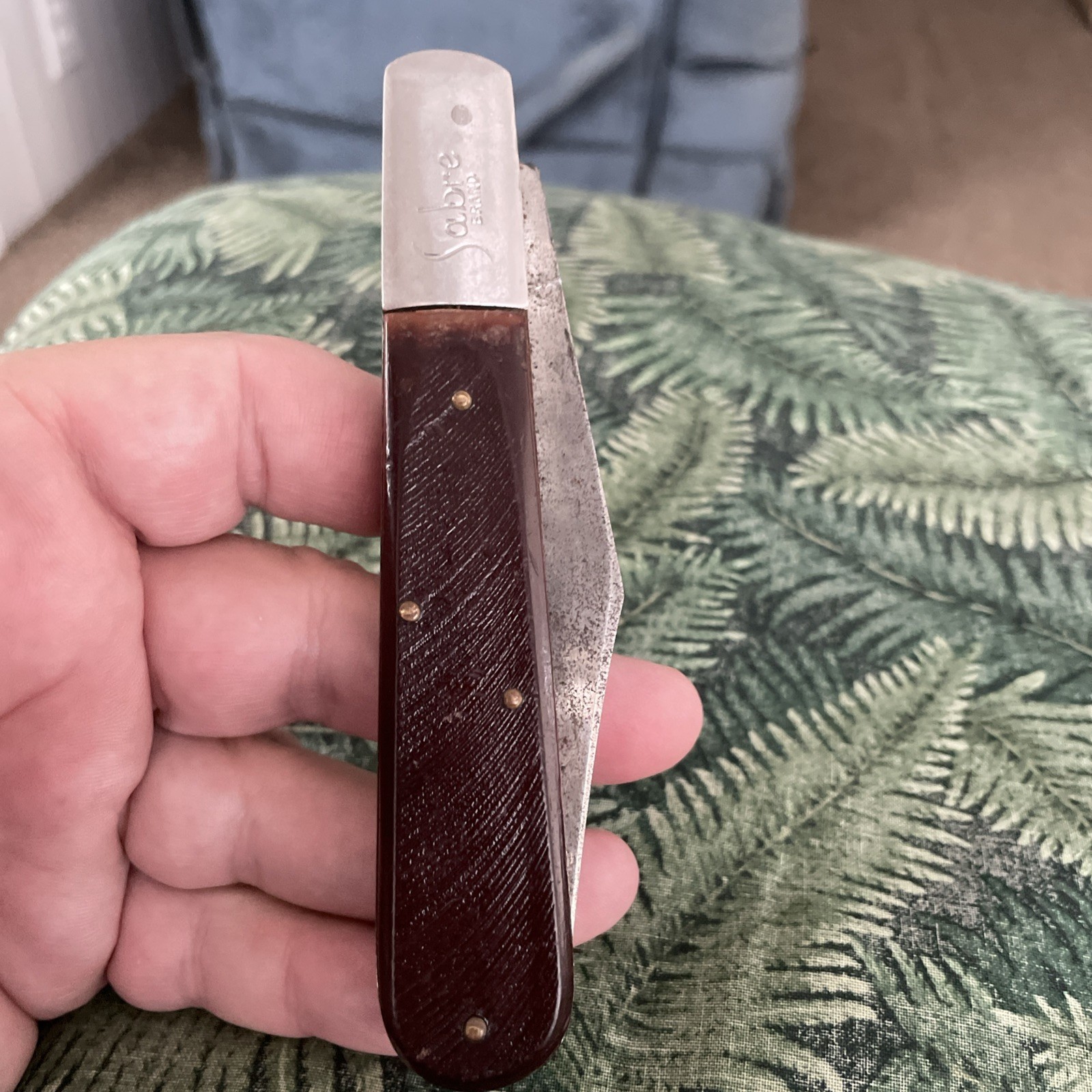 1970s Vintage 1 Blade ** SABRE - 629 *** Large Barlow Pocket Knife JAPAN