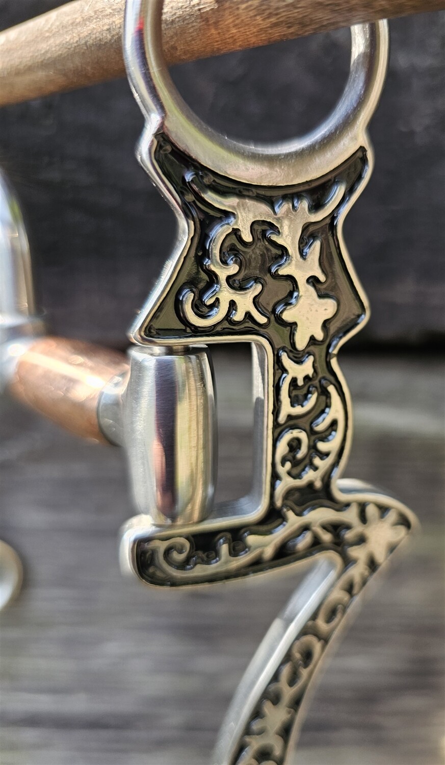 Western Correction Bit - Stainless - Black Inlay - 5 1/8" Mouth-7.5" Cheeks