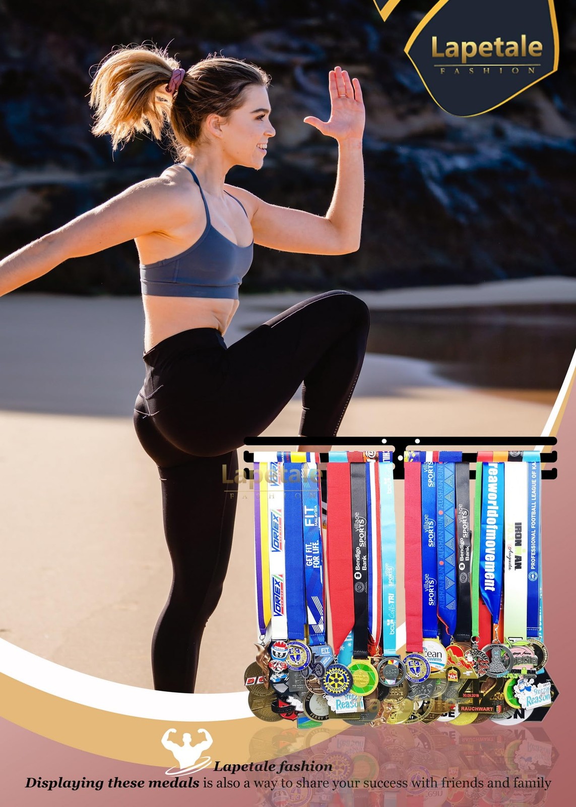 Race Medal Holder Wall Hanger,Marathon Medal Display and Runner Medal Hanger ...