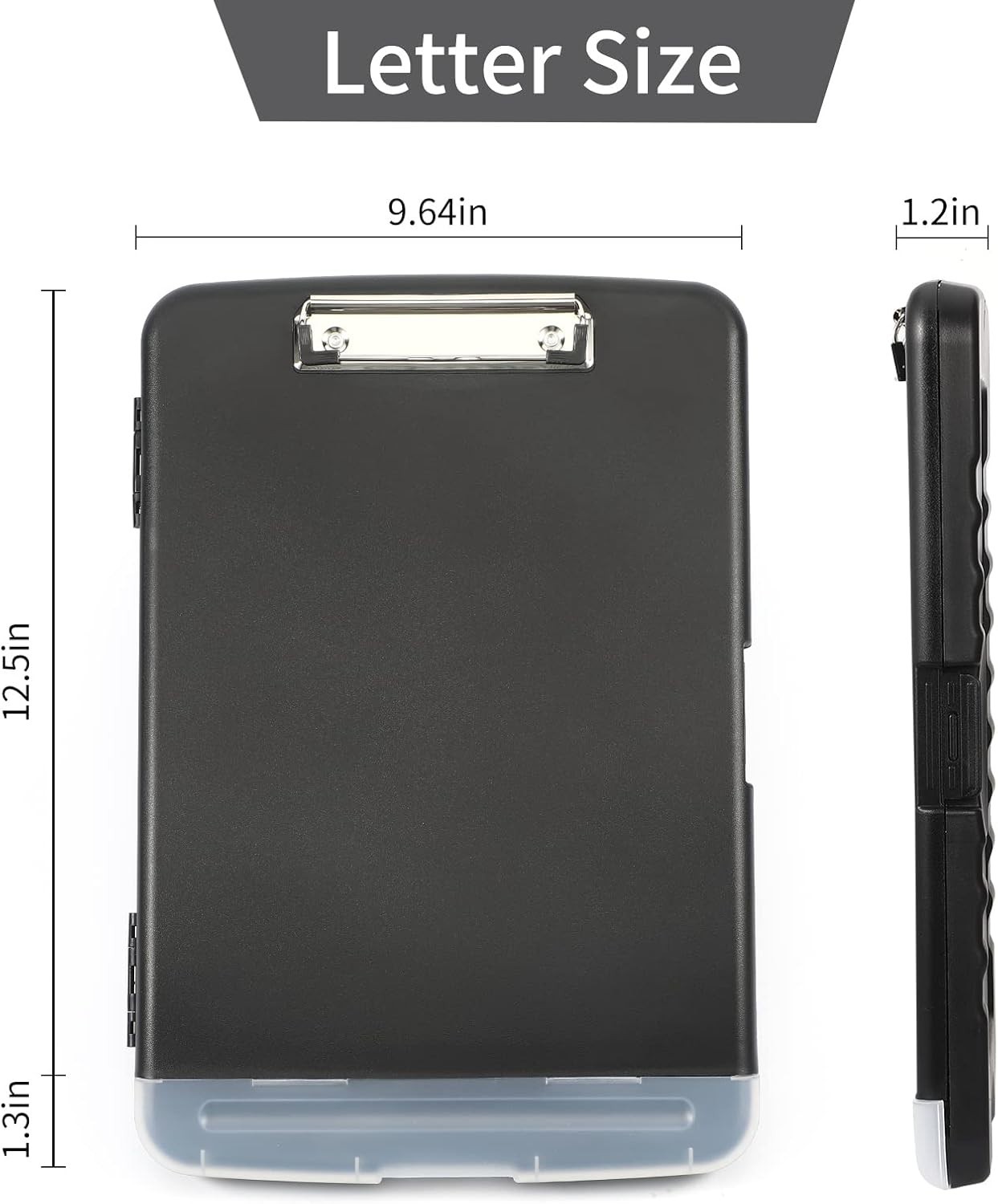 Heavy Duty Clipboard With Storage 8.5 x 11 Large Capacity Clip Boards Case