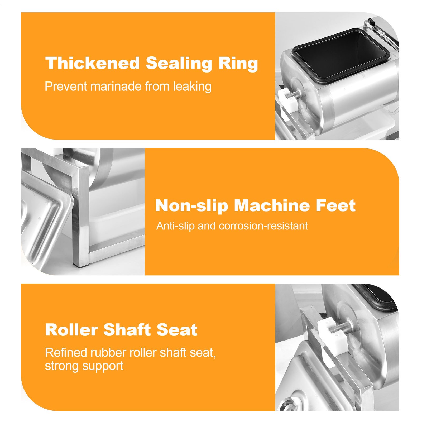 Meat Tumbler Marinator 18L Commercial Vacuum Marinating Mixer Machine Timing