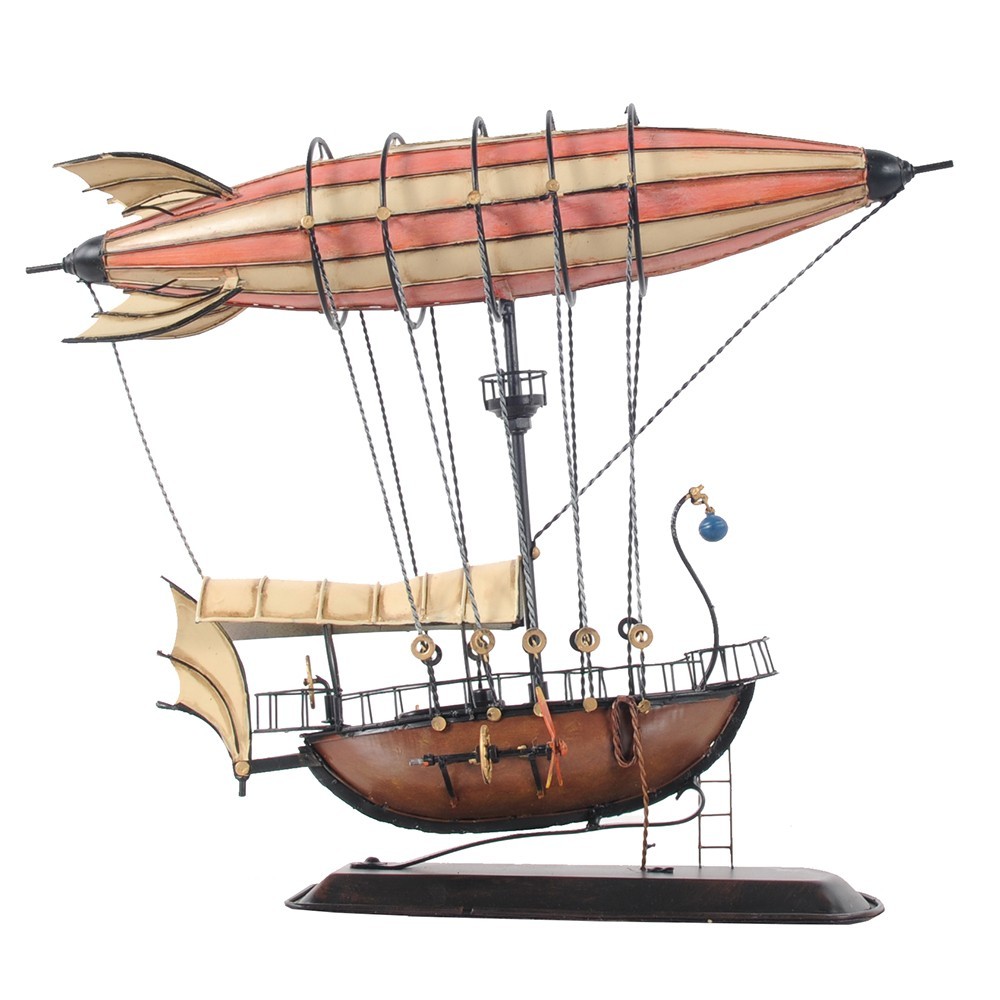 Steampunk Airship Model 14" Handmade Fully Assembled High Quality Home Decor