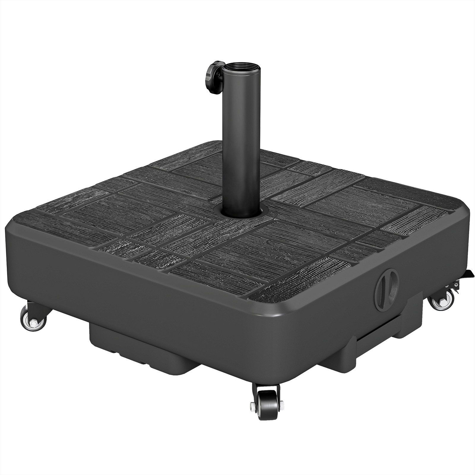 Patio Umbrella Base with Wheels, Heavy Duty Outdoor Umbrella Stand Holder