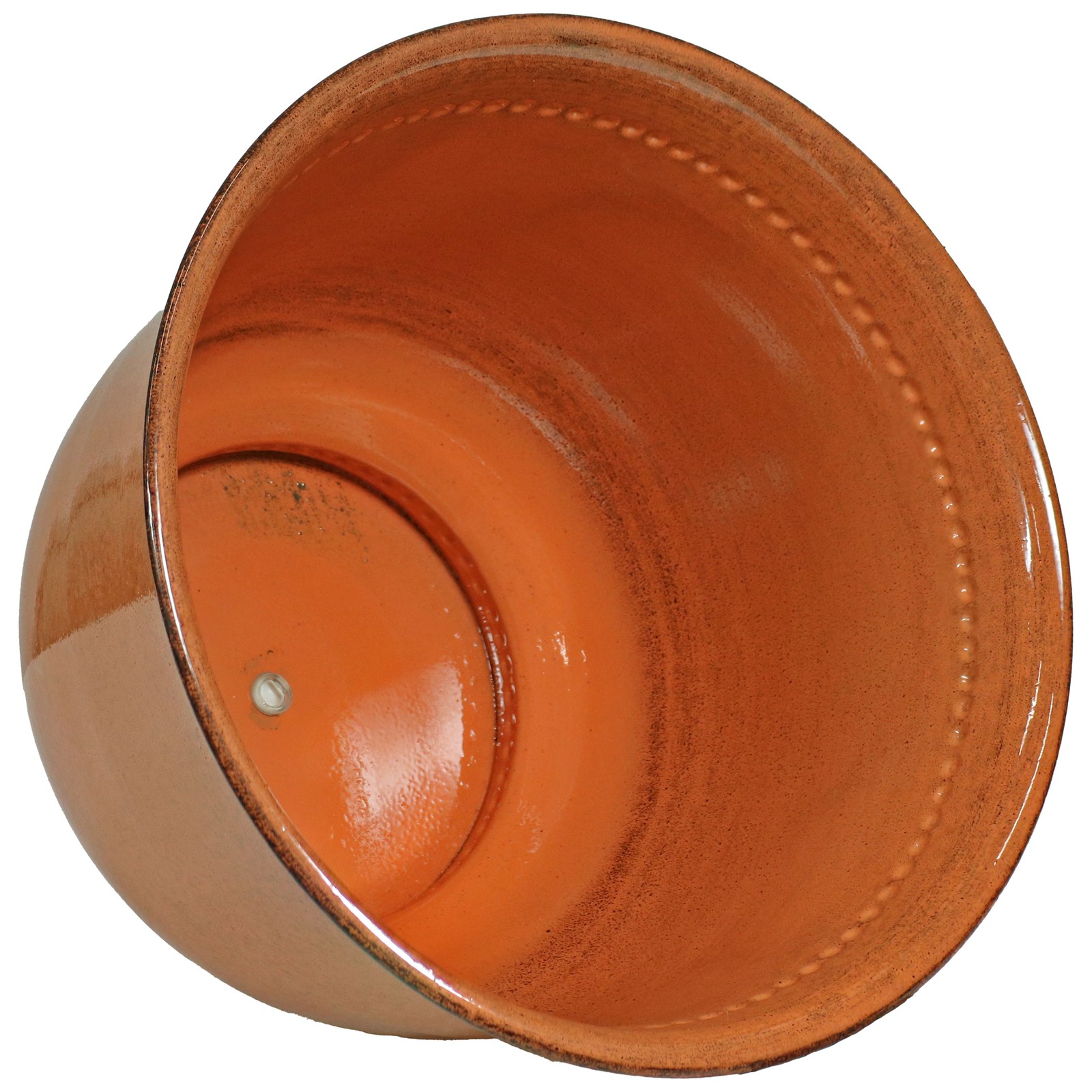 Michael Metal Planter - 14.5 in - Chestnut Glaze- Set of 4 by Sunnydaze