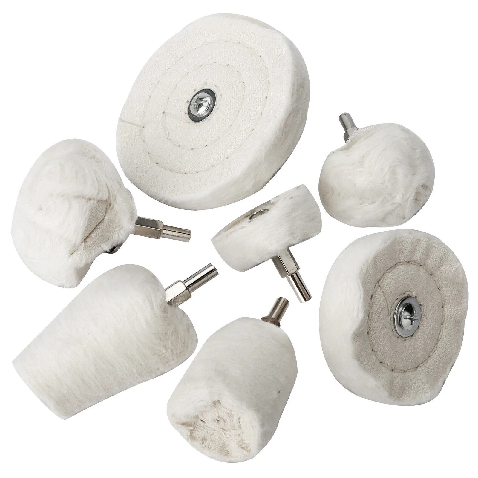 Cotton Metal Aluminum Polishing Wheel Kit for Drill Die Grinder Car Buffing Pads