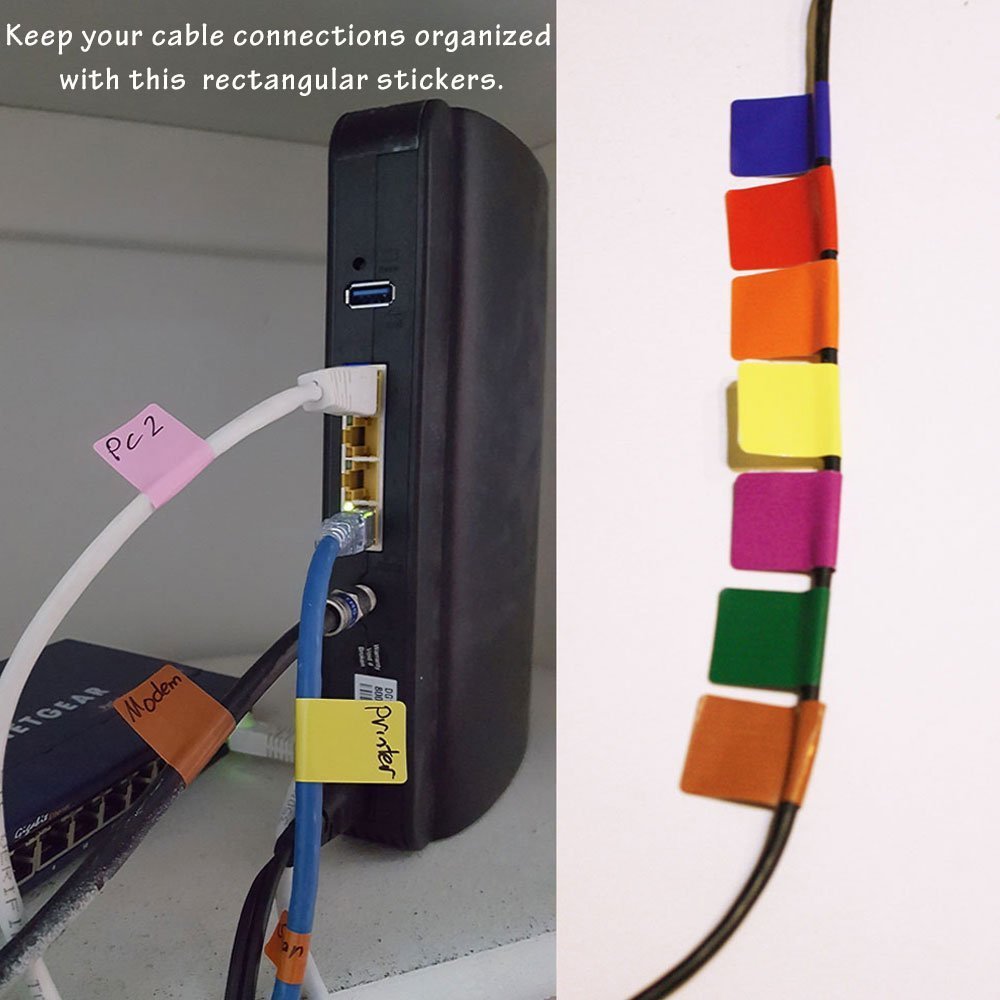 Rectangle Coding Labels For Marking Office File 1.57" x 0.75" Stickers 640 Pack