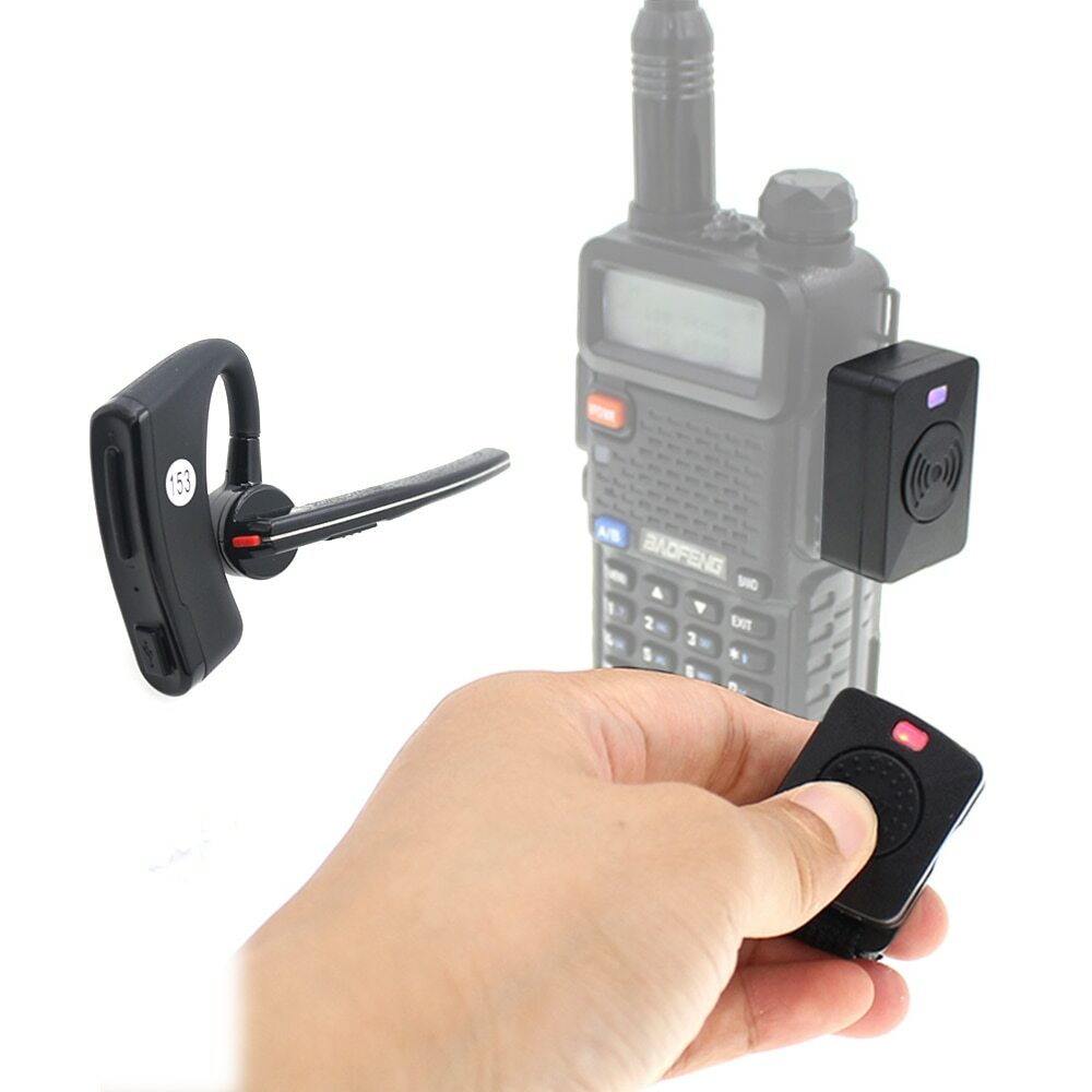 Wireless Hands-free PTT Bluetooth Earphone K1 Plug For UV-82 UV-5R Walkie talkie
