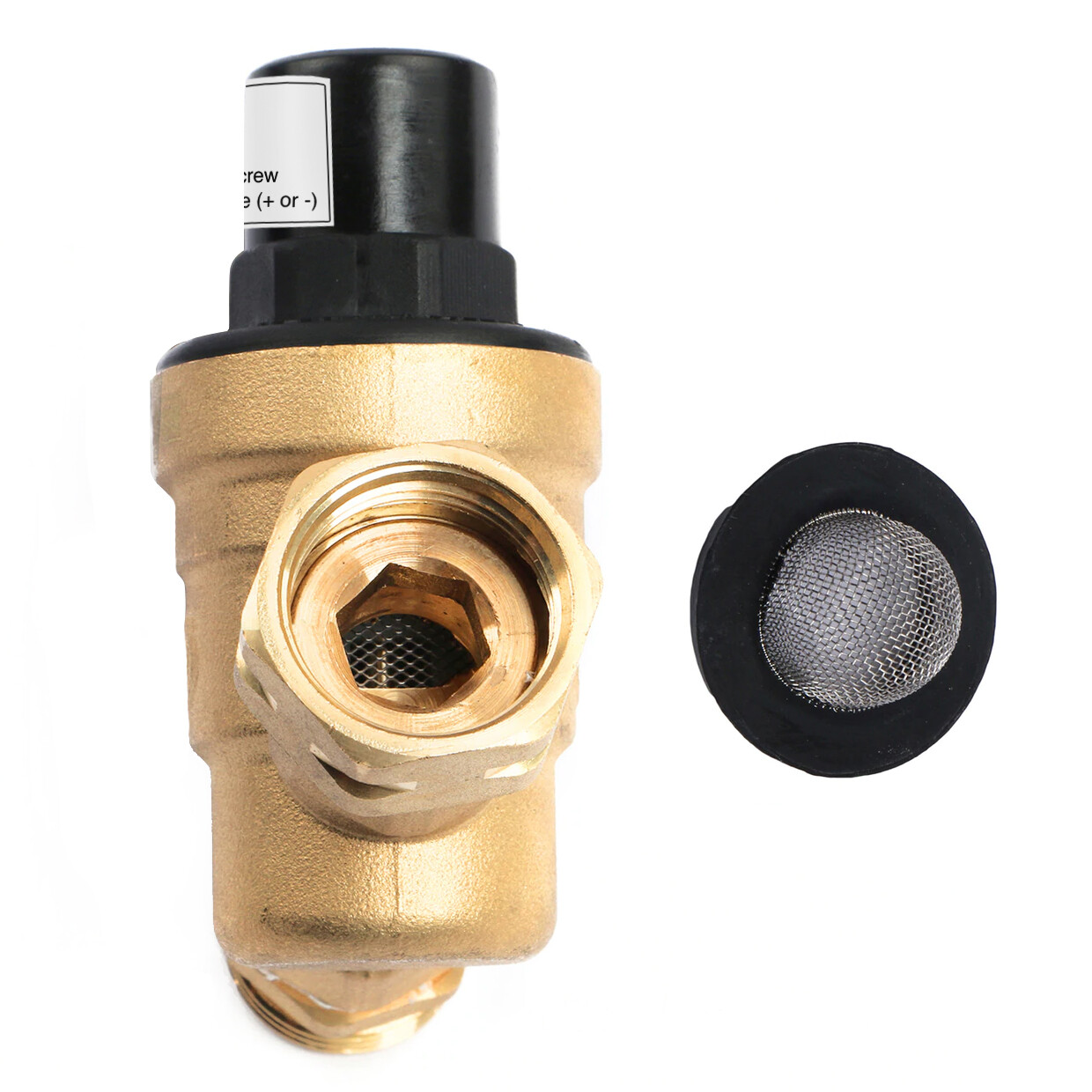 Water Pressure Regulator For RV Lead-free Brass Adjustable Reducer Gauge 3/4"