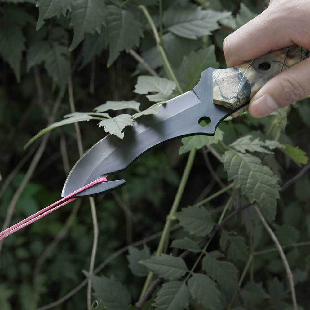 MOSSY OAK 2 Piece Fixed Blade Hunting Knife Set Full Tang Handle Sheath Included