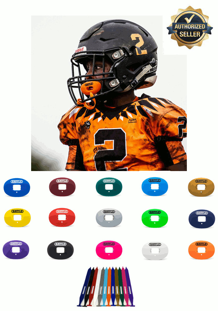 Battle Sports Oxygen Convertible Mouthguard with Lip Guard Protector Mouthpiece