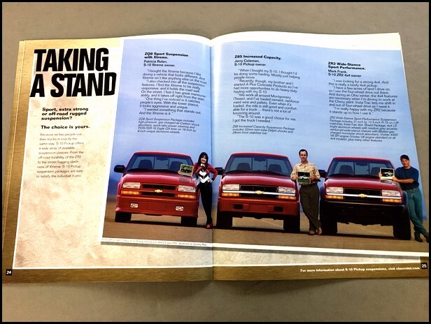 2001 Chevrolet S-10 Pickup Truck Xtreme ZR2 Car Sales Brochure Catalog