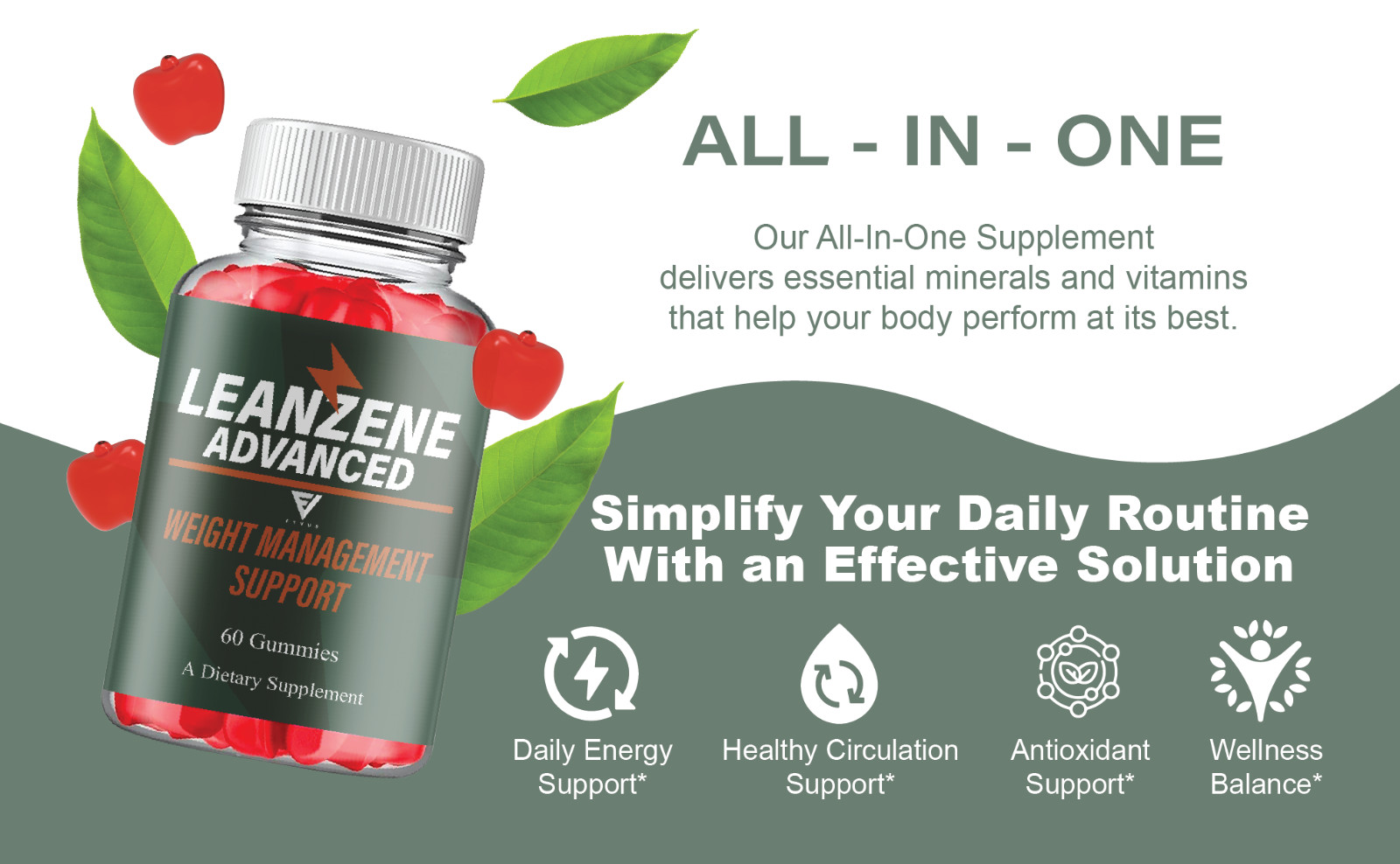 Leanzene Weight Management, Leanzene Advanced Formula (60 Gummies)