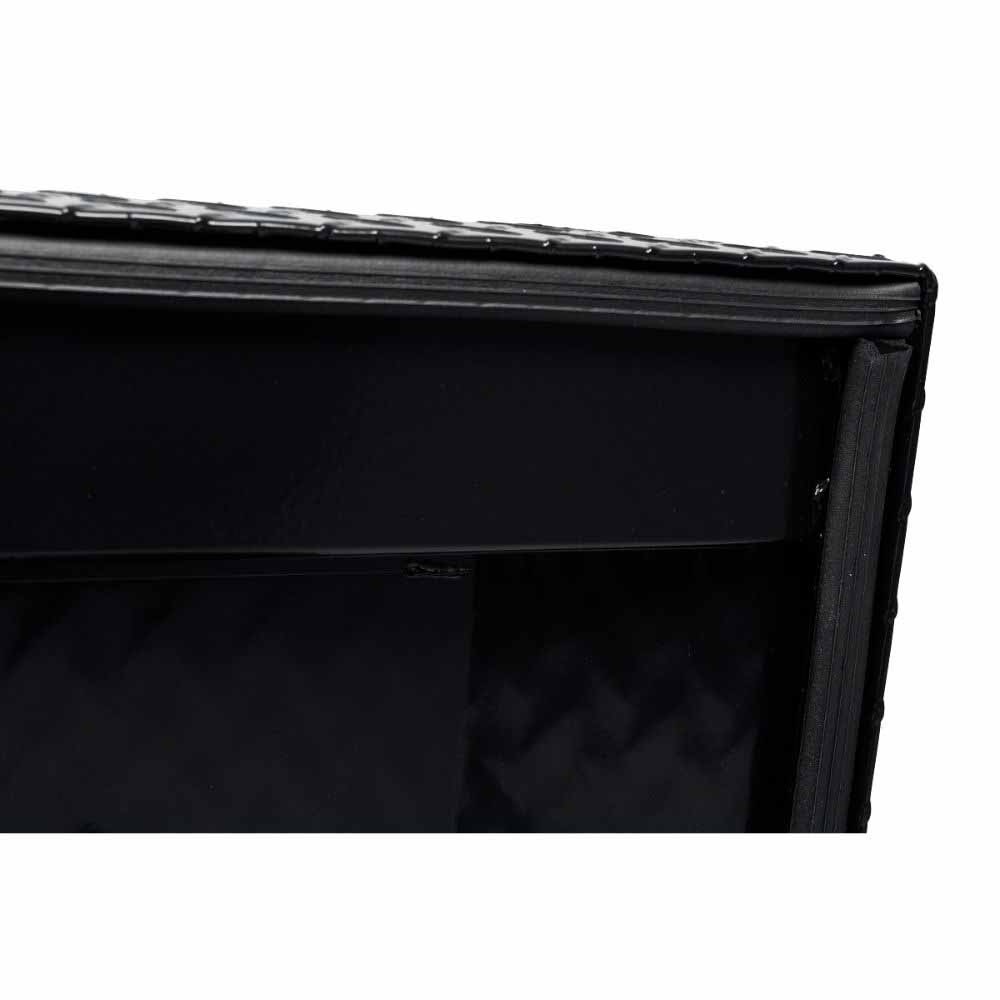 Weatherguard 127-5-04 Full Standard Aluminum Saddle Box, Gloss Black, 11.0 cu ft