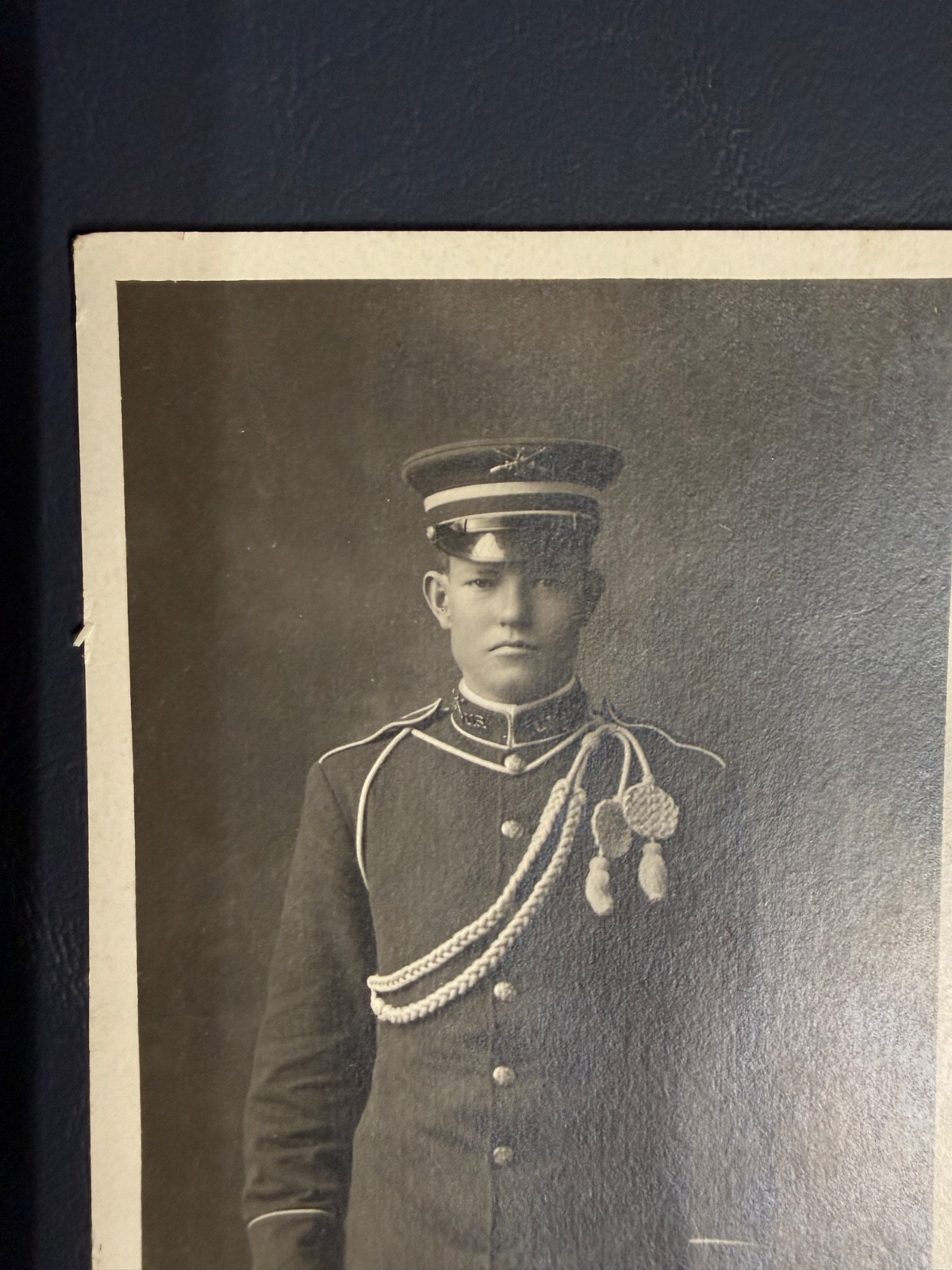 RPPC WWI Era Soldier Military Uniform Photo Postcard Bigelow Plattsburg NY Vinta