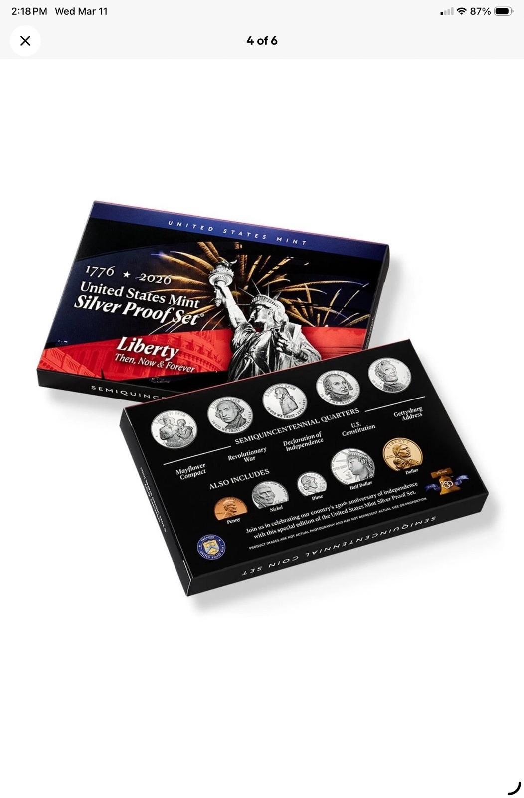2026 Silver Proof Set US Mint Semi Quincentennial Silver Proof Set - PRE SALE