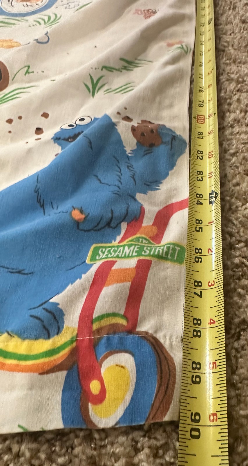Vintage Sesame Street Twin Flat Sheet Only