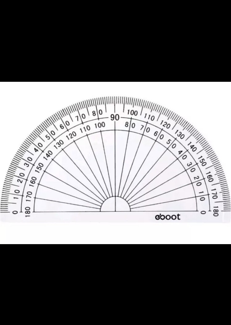 4 Inch Clear 180 Degree Protractor