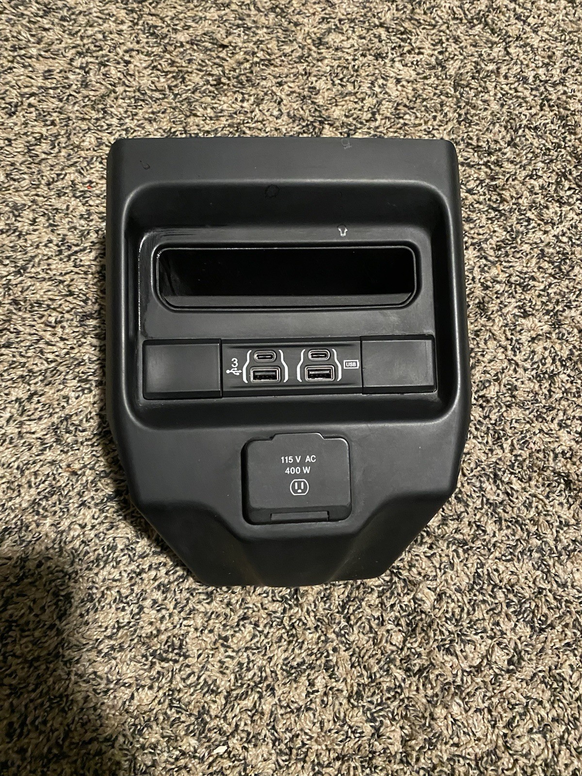 2019-23 Ram Rear Console Mounted Media Hub 115v Power Outlet OEM