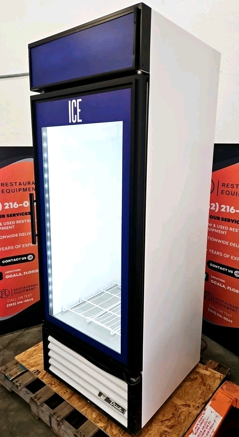 2019 TRUE Single Glass Door Freezer/Ice Merchandiser GDIM-26NT-LD - TESTED!