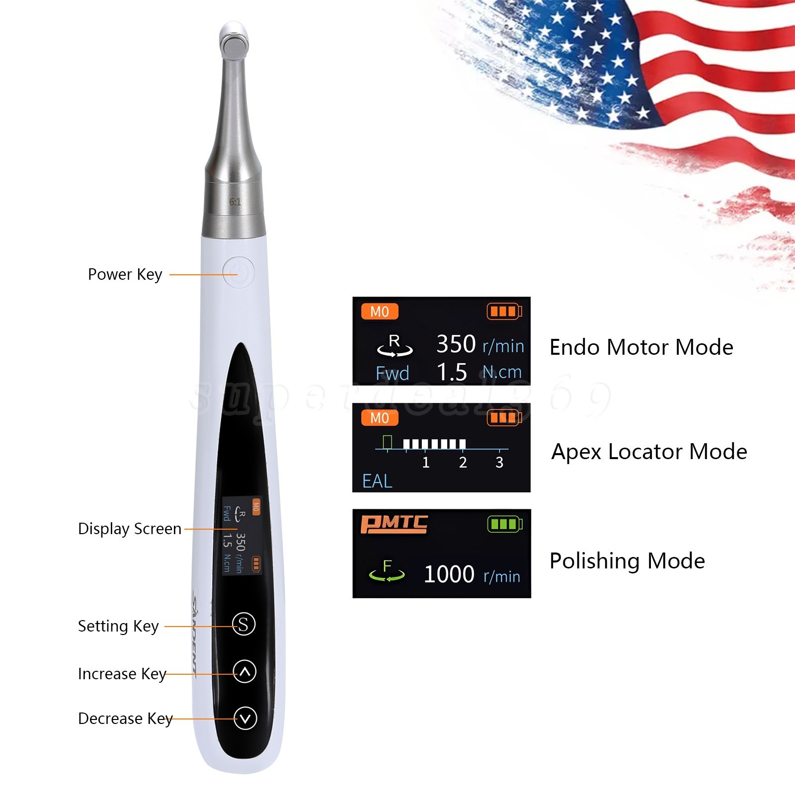 Dental Endo Gutta Percha Endodontic Heated Pen / 3in1 Endo Motor Apex Locator dp
