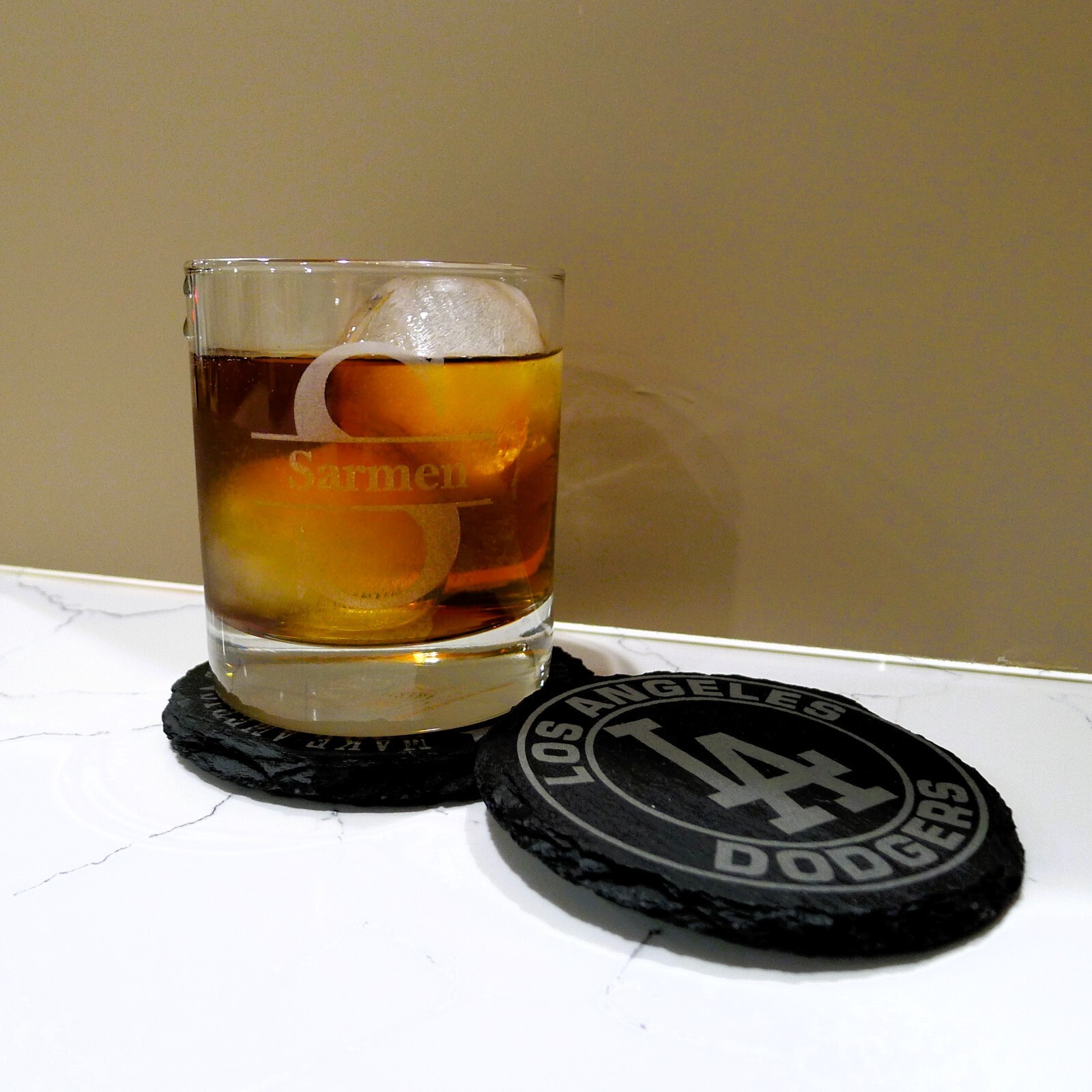 Custom Engraved George T Stagg Whiskey Glass – 10 oz Twisted Rocks Glass