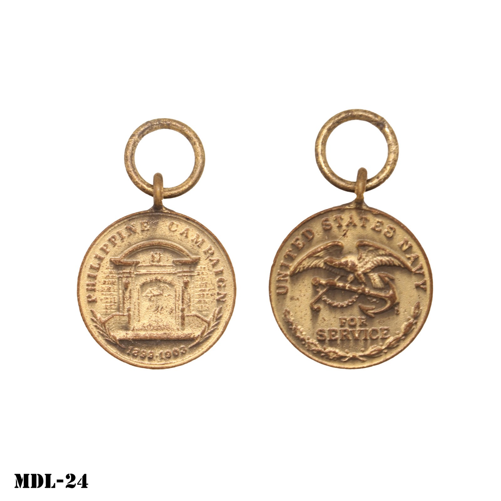 Miniature Medal US Navy Philippine Campaign ~ Orignial Medal Only, No Ribbon NOS