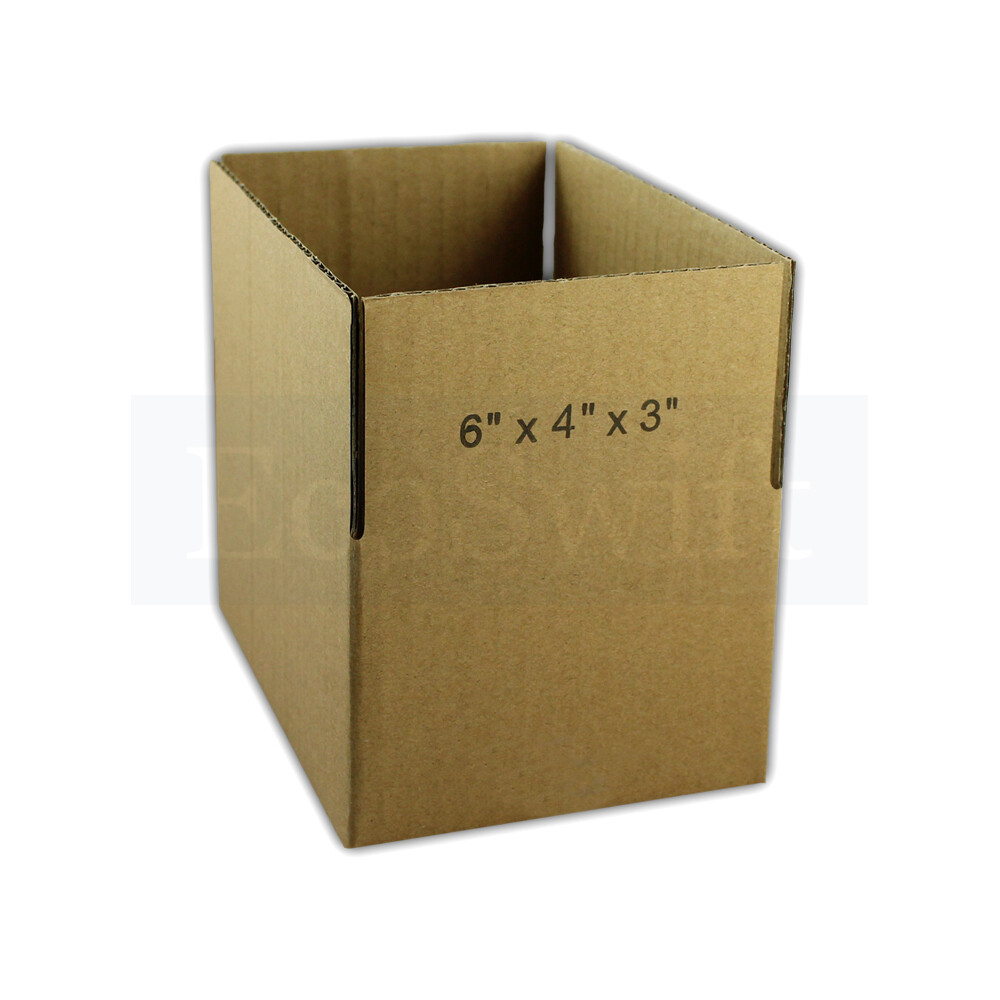 100 6x4x3 EcoSwift Cardboard Packing Moving Shipping Boxes Corrugated Box Carton