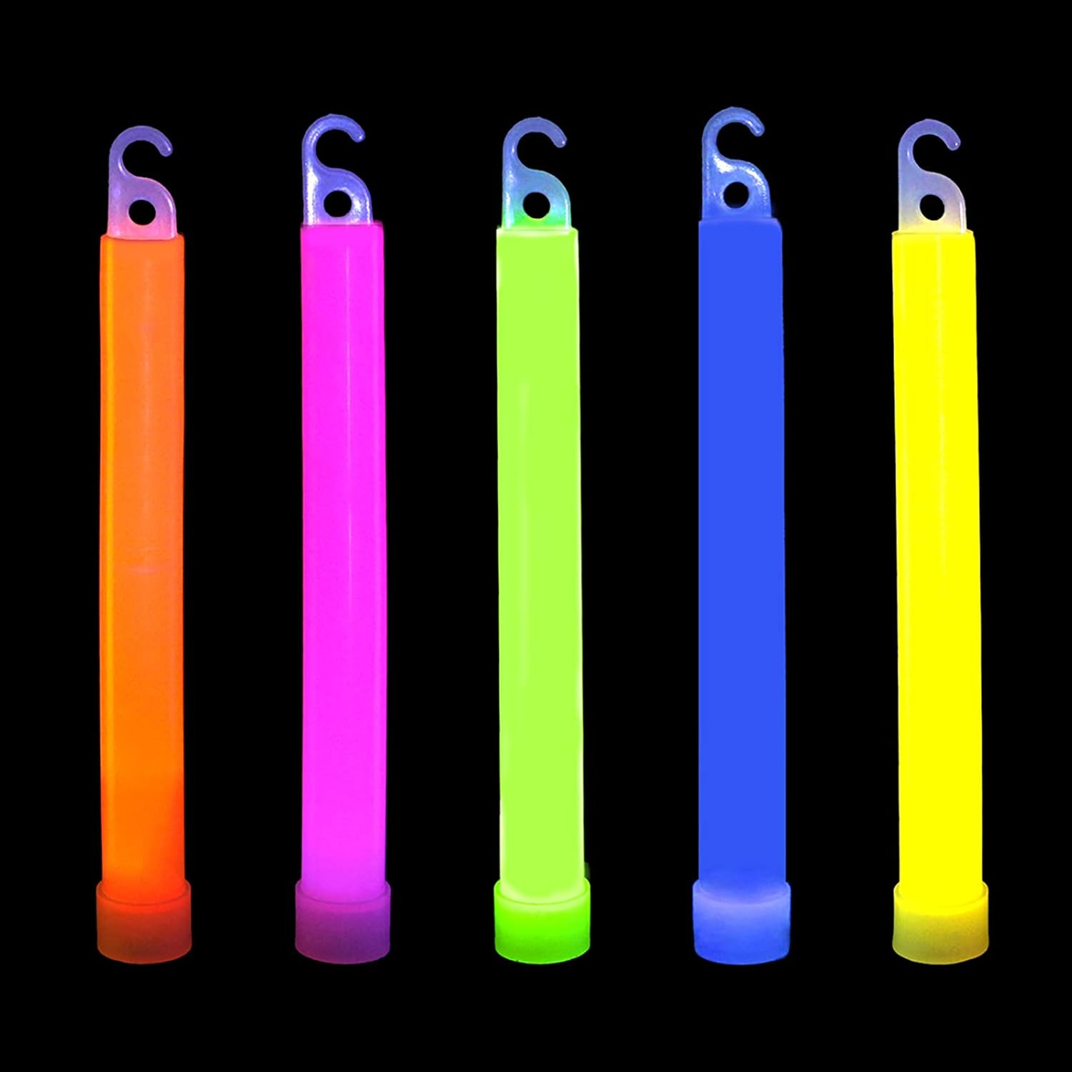 50 Pcs 6'' Premium Glow Sticks Bulk - Ultra Bright Large Glow Necklac