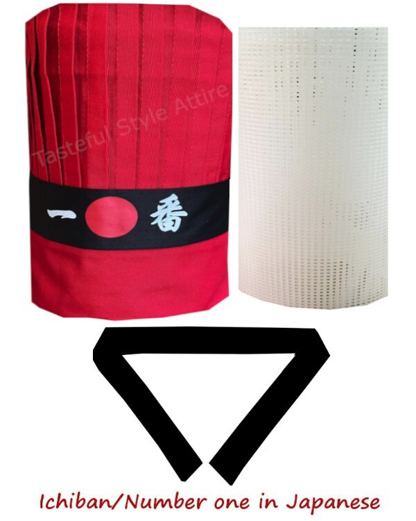 Teppanyaki Grill Chef Hibachi Tall Hat Set, New, Free Shipping