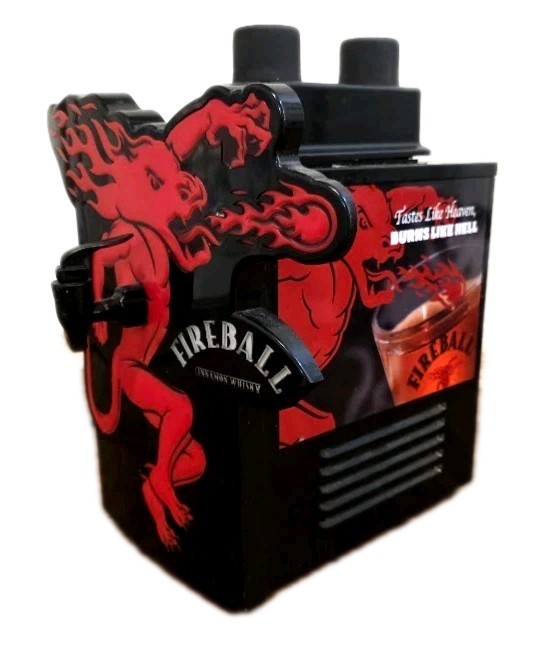 FIREBALL Whiskey Double Bottle Shot Chiller Refrigerated Beverage Dispenser