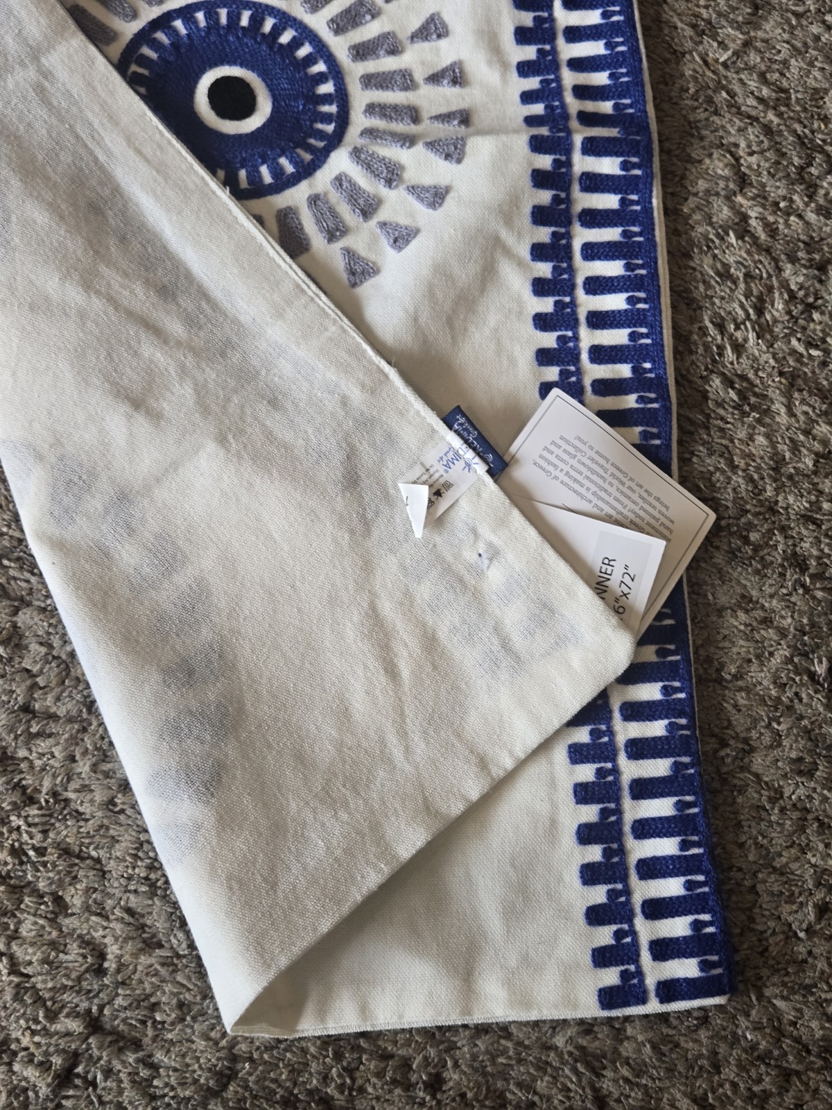 Kedima Table Runner Greek Art Greek Eye 72" From Needlework Shop Athens, Greece