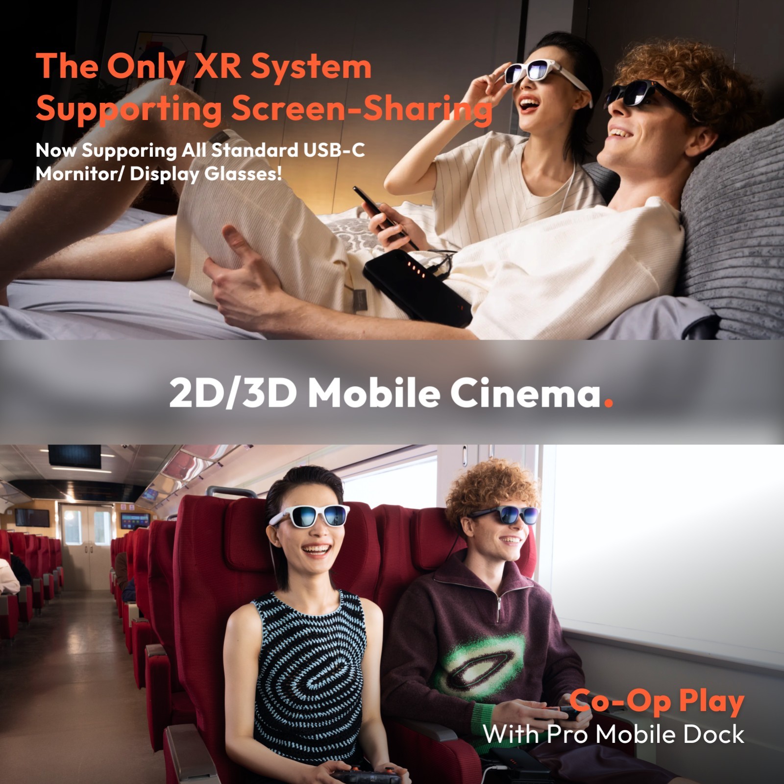 VITURE Pro XR/AR Glasses - 135" 120Hz 1000Nits UltraClarity Display (Very Good)