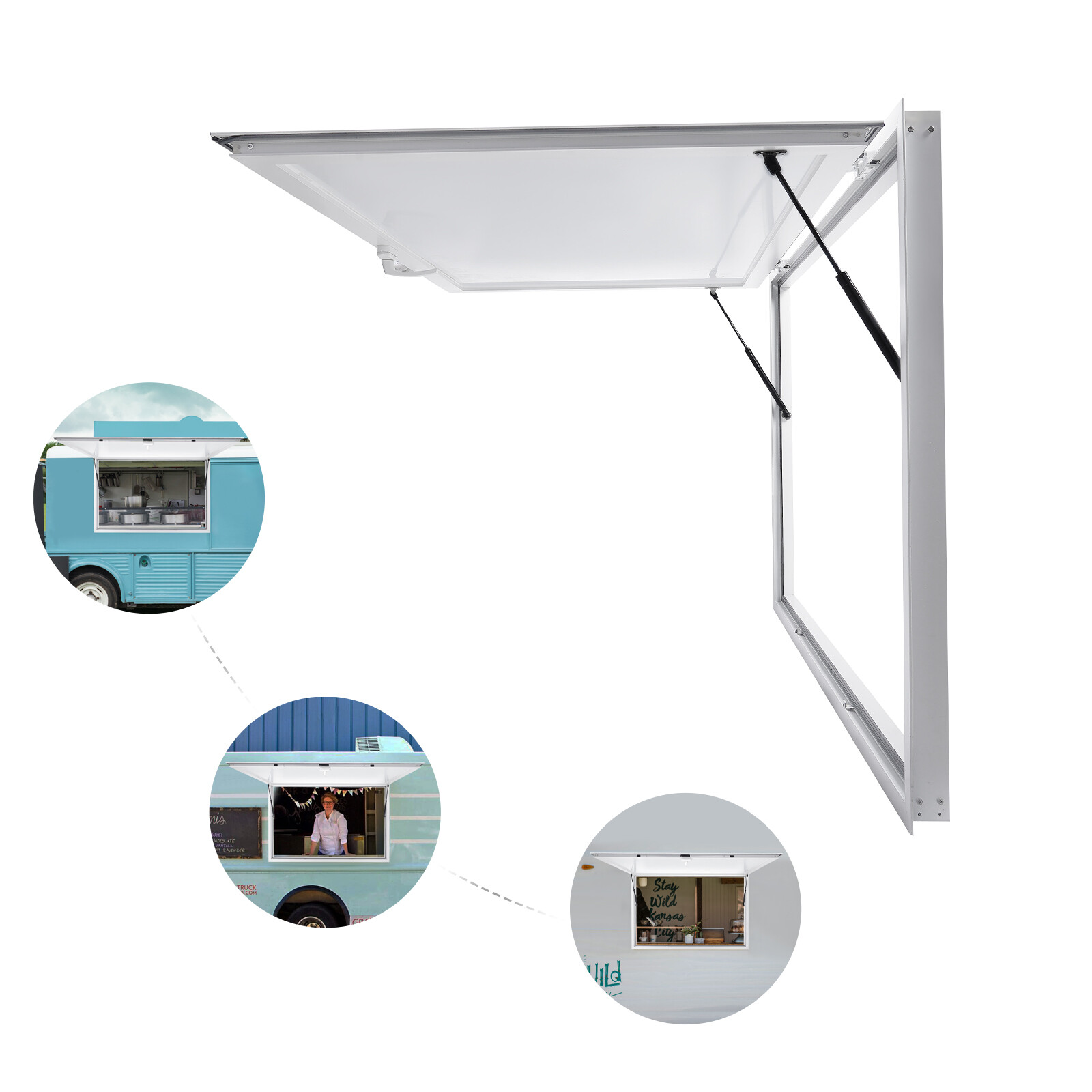 NEW 64"L x 40"W Concession Stand Serving Window Food Truck Service Awning