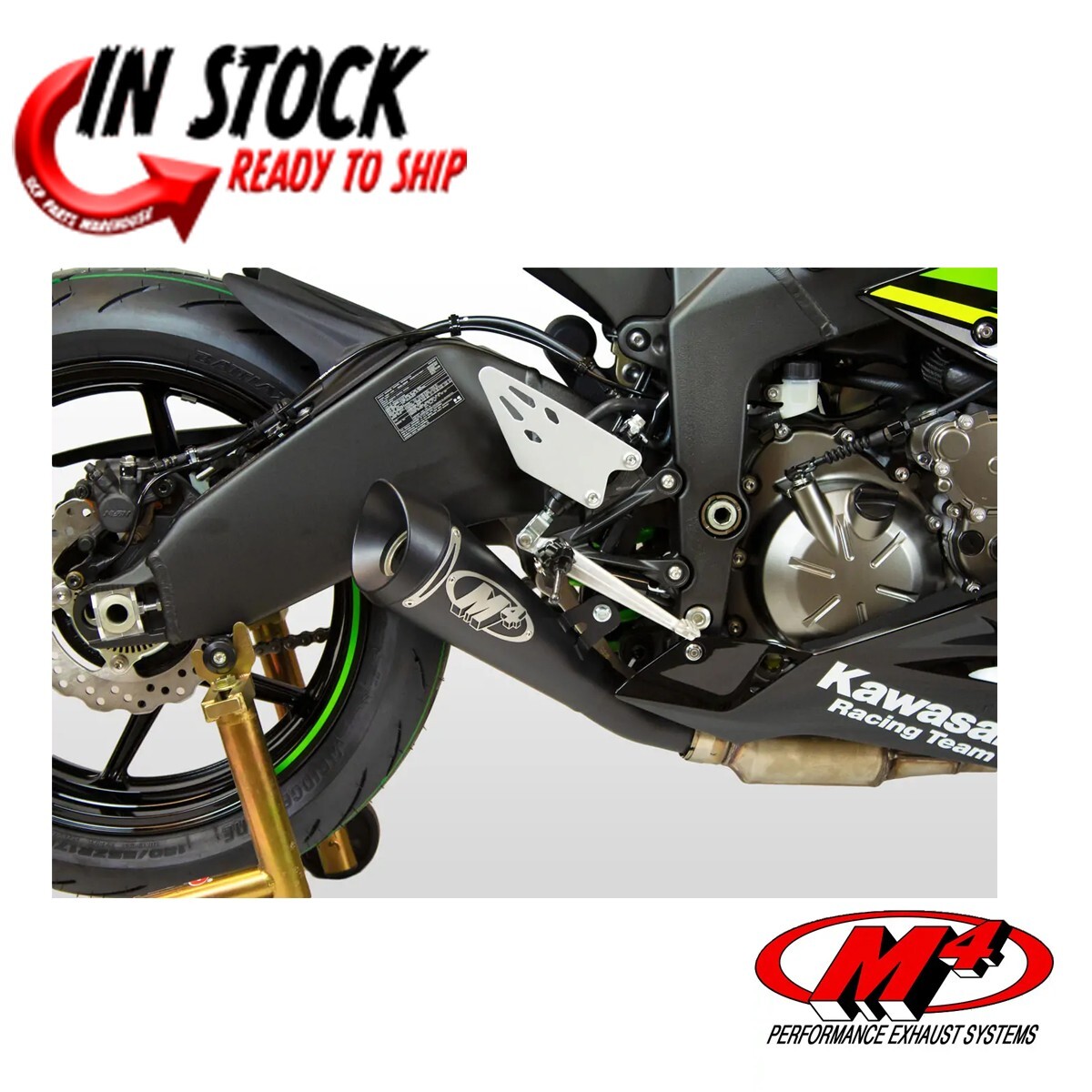 M4 EXHAUST SLIP-ON MUFFLER GP19 KAWASAKI 2009-2025 ZX6R AUTHENTIC KA6922-GP19