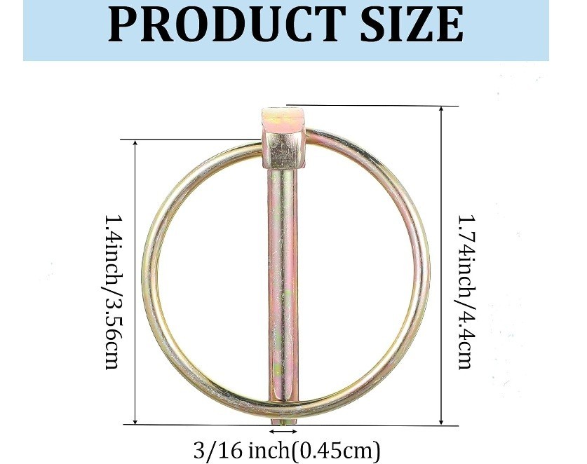 Flip Over Hood Pin Clips 3/16" - 6 Pack - IMCA NHRA