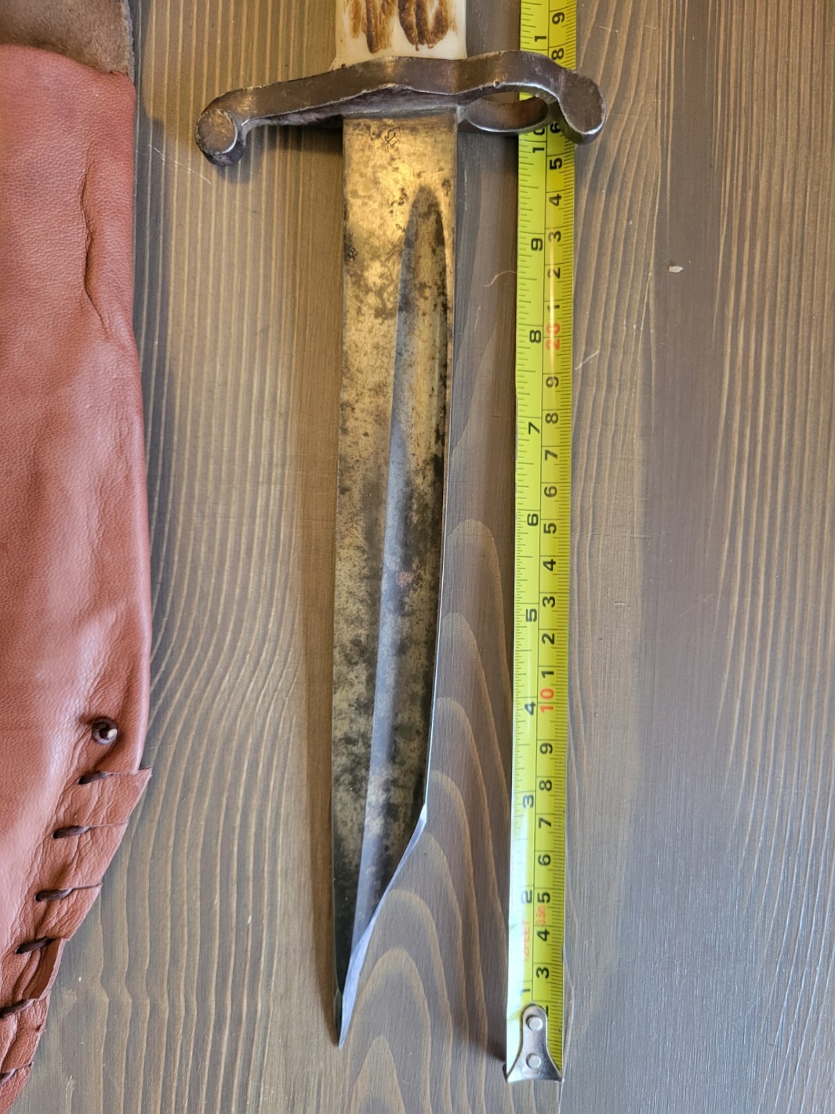 Custom Modified M1856 Bayonet by WKC/Stag Handle Bowie w/Custom Sheath