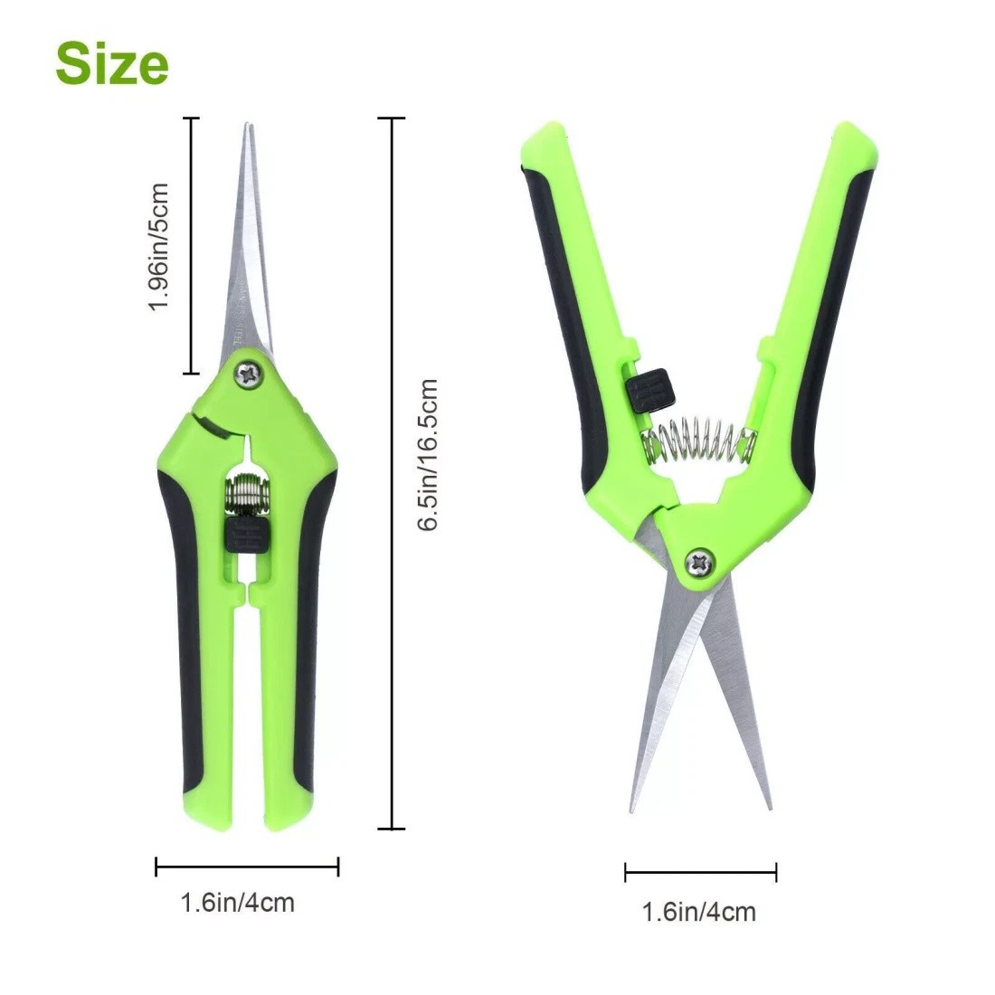 6 Pack Curved Blade Garden Scissors Trimmers Harvest Pruning Plants Trimming