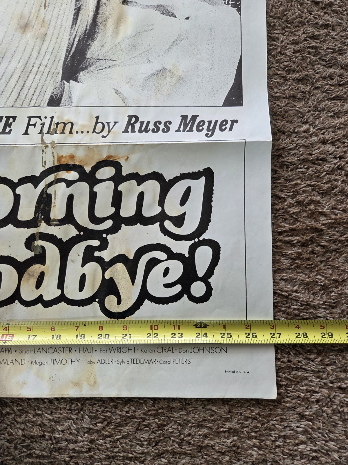 Good Morning. and Goodbye! Original Movie Poster Russ Meyer 1970s