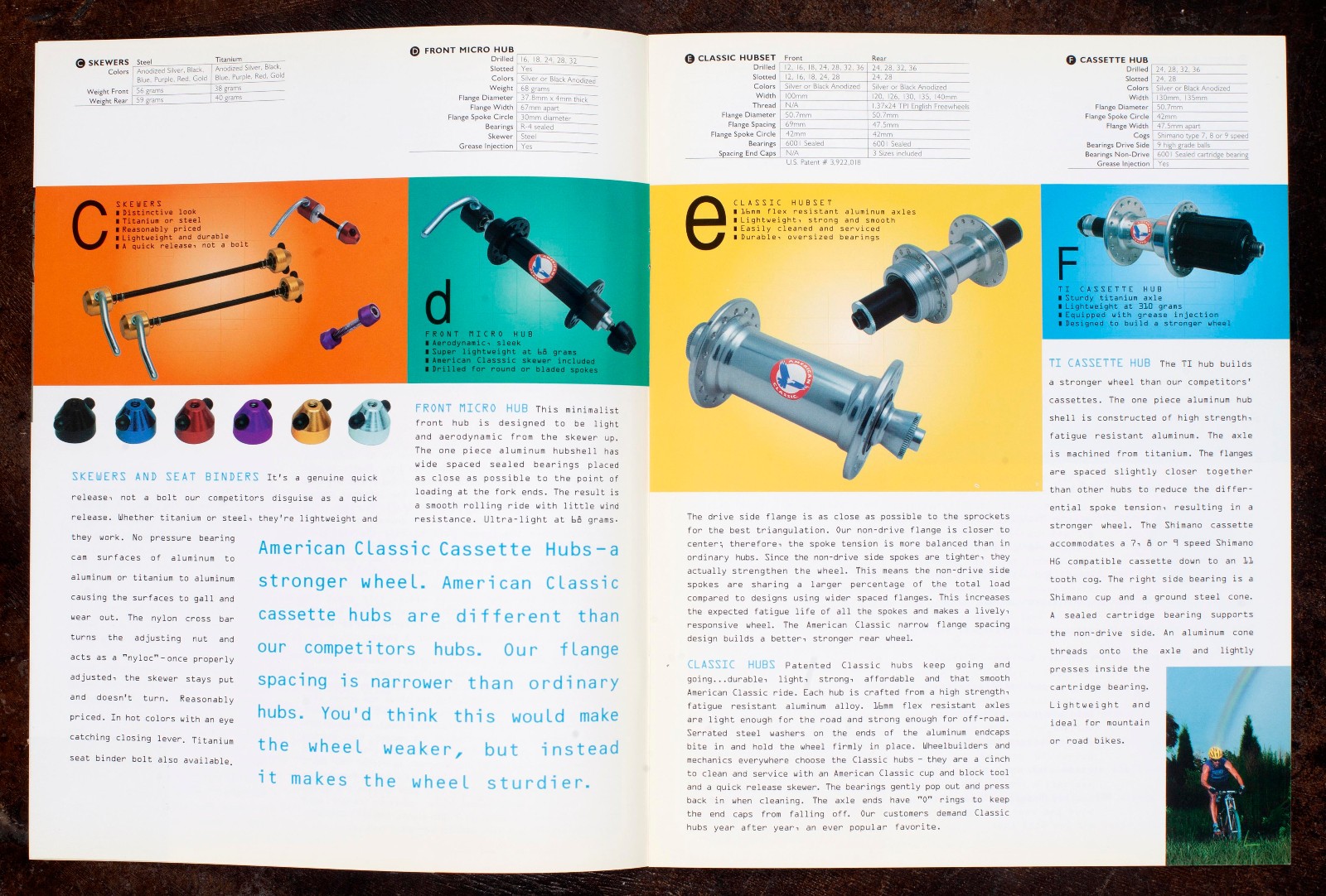 1990s American Classic bicycle parts catalog hubs seatpost headset bottle cage