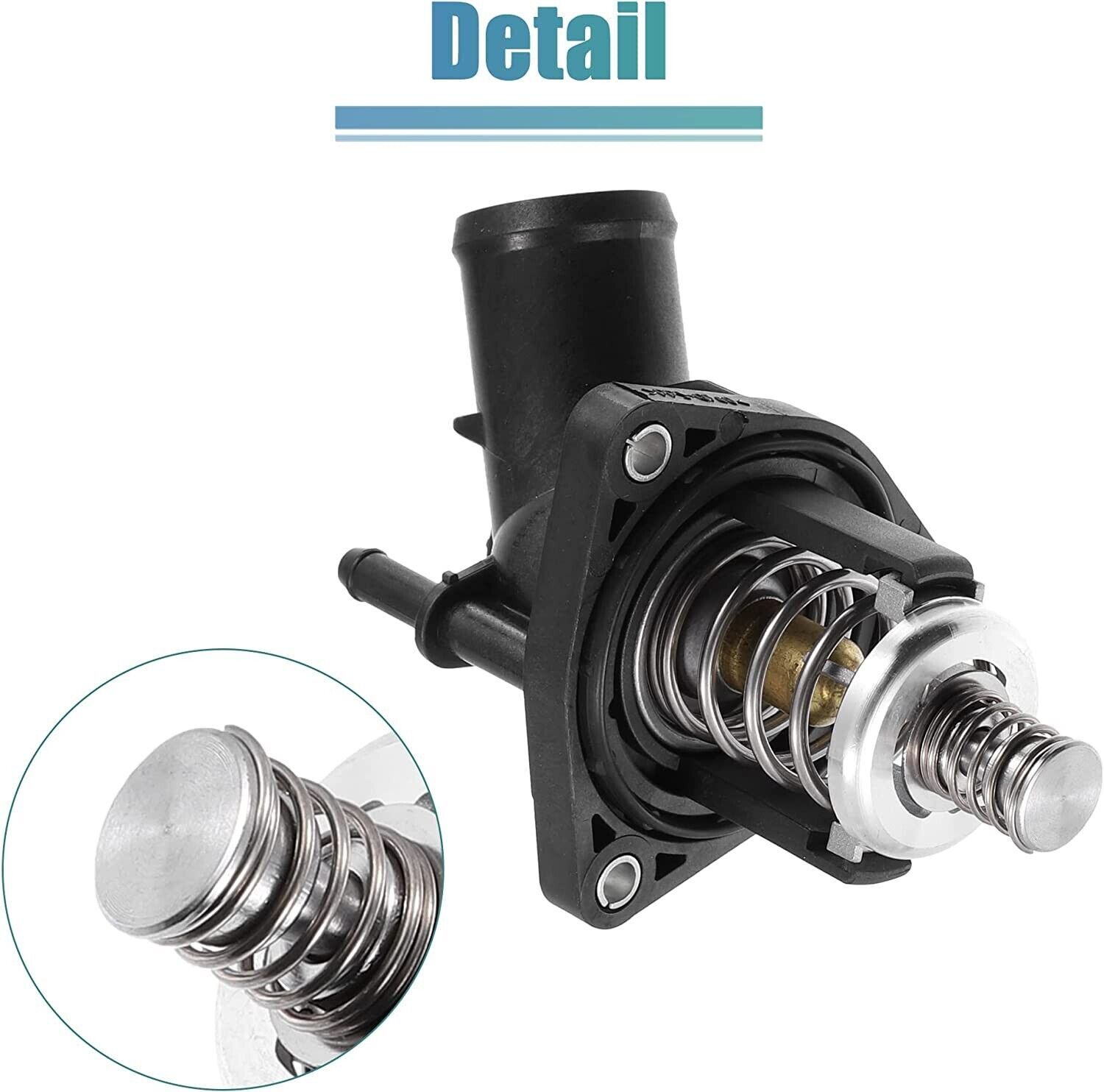 Water Pump Outlet W/ Thermostat For 14-19 Chevy Silverado Sierra 4.3L 5.3L 6.2L