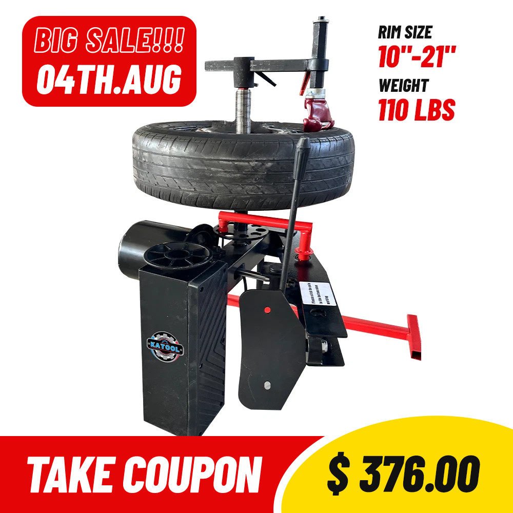 KATOOL KT-1030P Mini Tire Changer Machine 10-21 Inch for Road Rescue