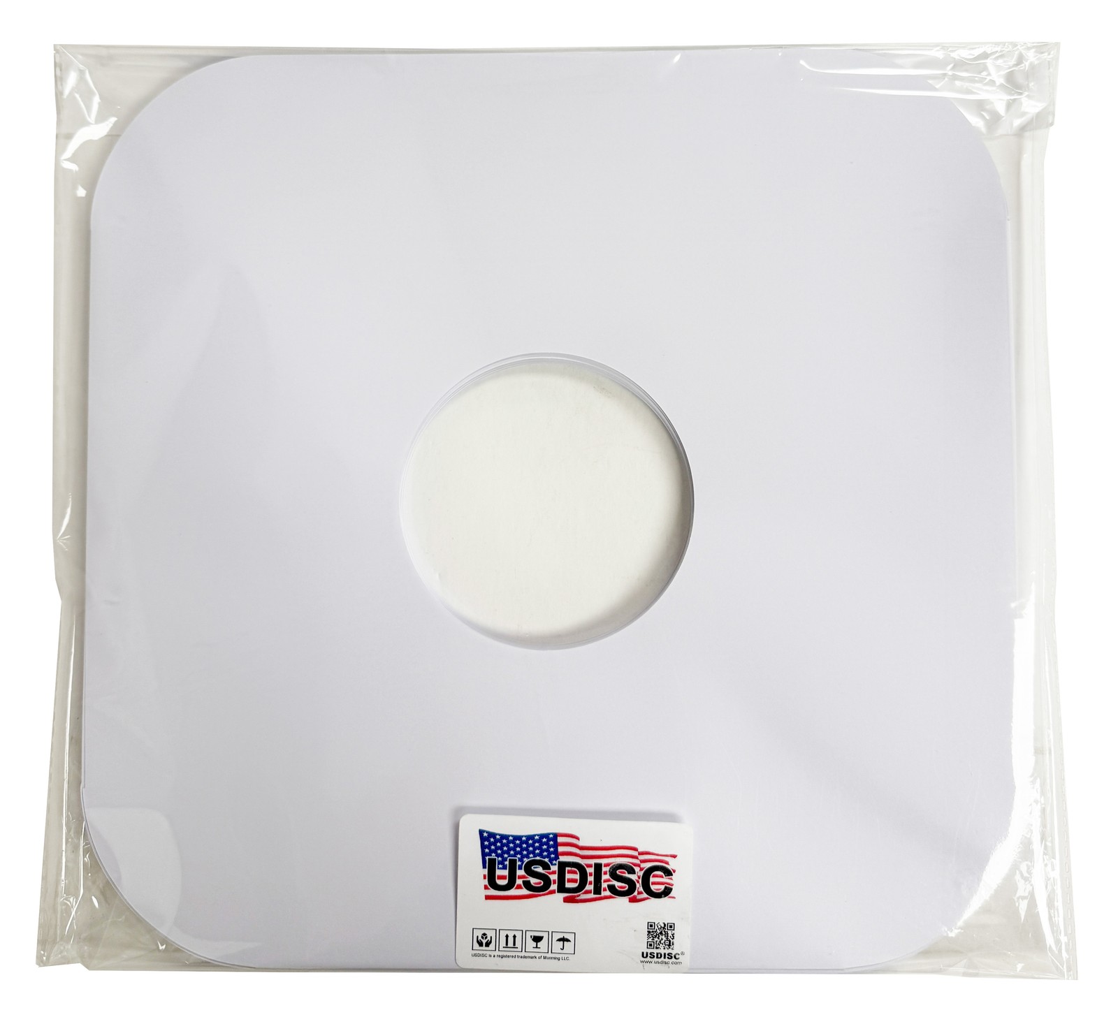 USDISC Record Inner Sleeves 12", LP, Paper, Round Corners (White) Lot