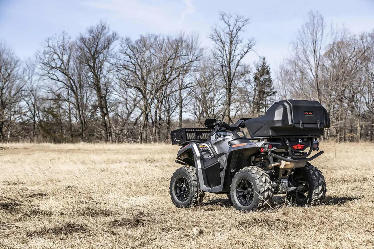 Kolpin ATV Rear Passenger Seat Cargo Storage Helmet Trunk Box Luggage Lounger