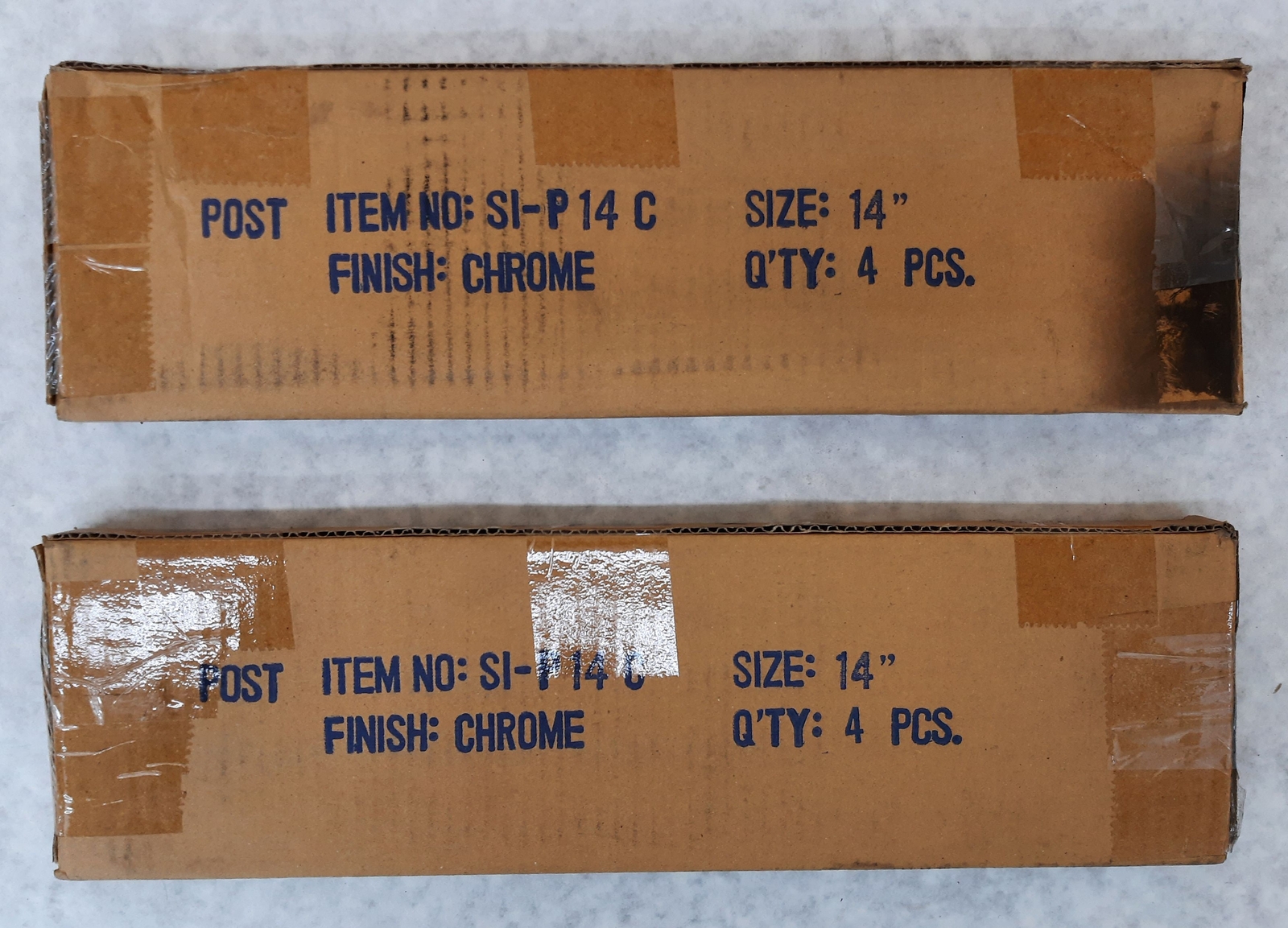 Qty 2 Shelving Inc 4 Pack 9" Chrome Wire Shelving Posts (8 Posts) SI-P14C *READ