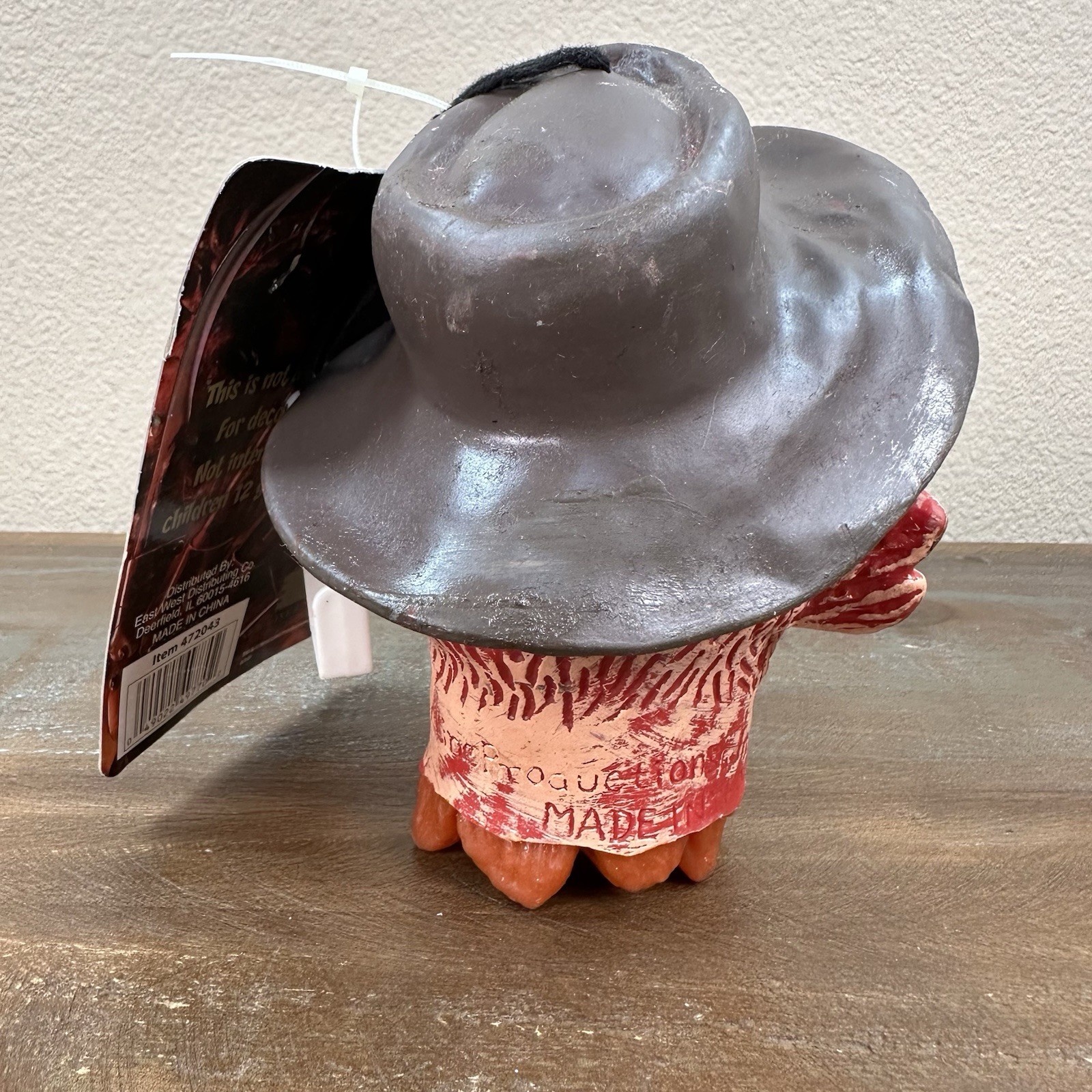 NWT Nightmare on Elm Street Freddy Krueger Rubber Shrunken Head New Line 7”