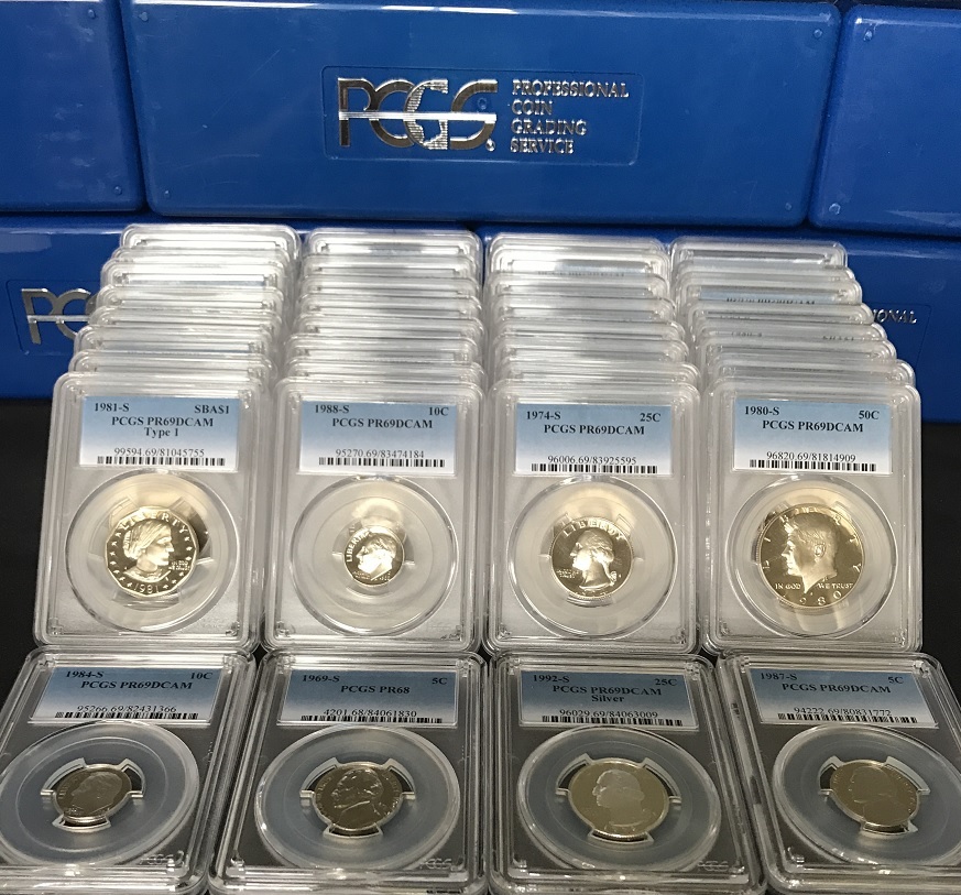 ✯ LOT of 10 Different PCGS PR69 Slabbed Graded U.S. Proof Coins ✯ ESTATE SALE! ✯