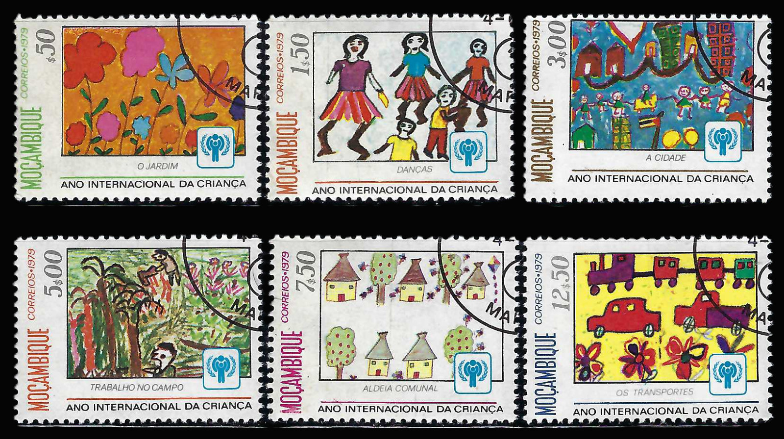 Mozambique 1979 6v. CTO NH • International Year of the Child • Paintings