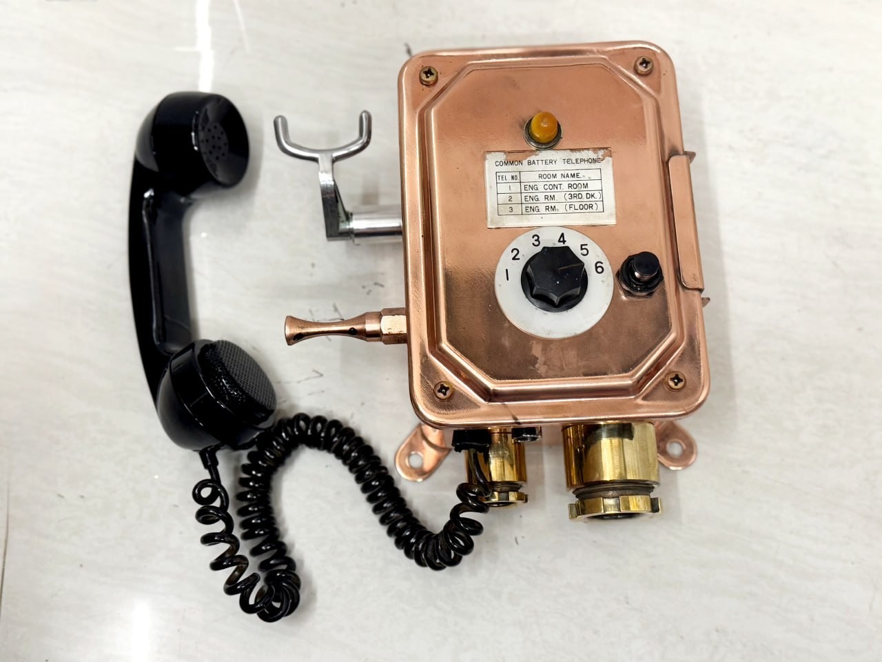 Authentic Vintage Aluminum Ship Salvage Telephone – Wall Mount | Tokyo Japan