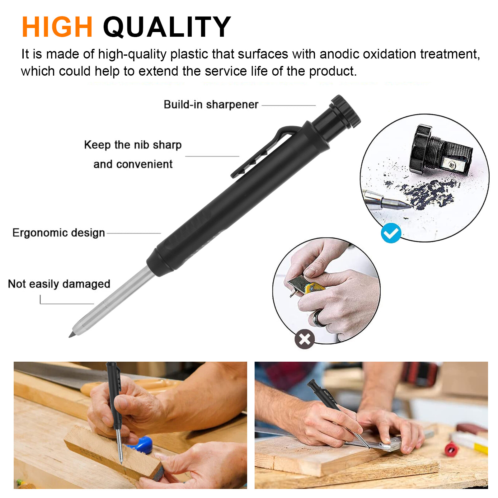 Multi-function Scribing Tool Construction Pencil DIY Woodworking Profile Scribe