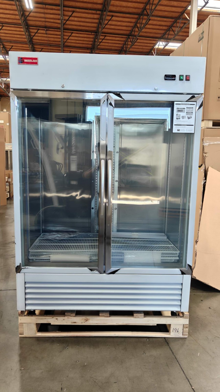 54" 2-Door Commercial Glass Merchandiser Fridge – 49 Cu.ft, New, Aged Stock